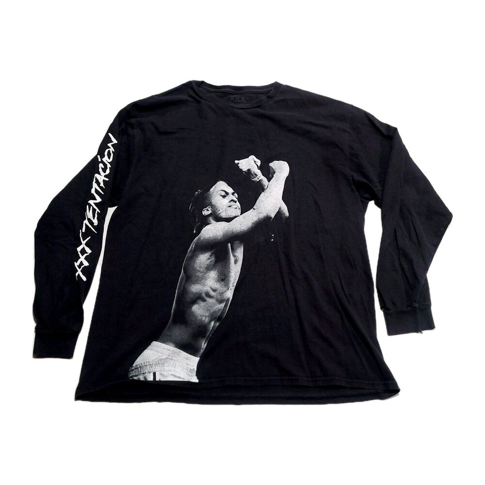 XXXtentacion Long Sleeve T-Shirt Double Sided Tee Rap Memorial EUC Hip Hop XL